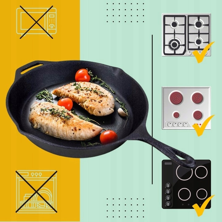CAST IRON PAN LARGE SET 26cm and 31cm INDUCTION FIREPLACE GRILL PLATE Manufacturer code Zestaw patelni na grill 26,31 cm