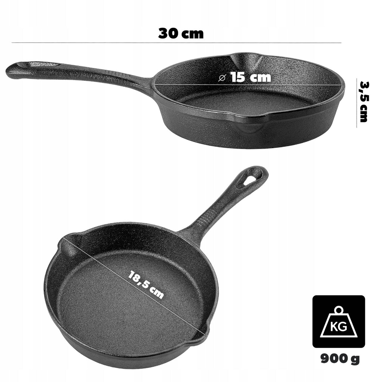 CAST IRON PAN SMALL 15cm INDUCTION FIREPLACE GAS GRILL CAST IRON PLATE DURABLE Manufacturer code K15862_2