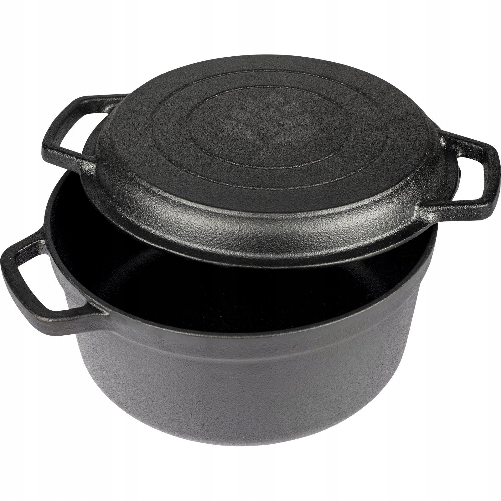 CAST IRON POT WITH GRILL PAN CAULDRON 3,5 L