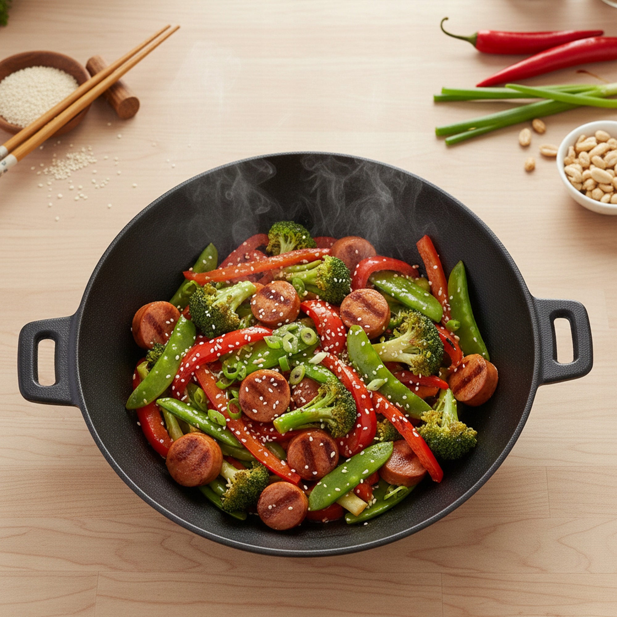 CAST IRON WOK PAN FOR STIR-FRY FOR FRYING 30 CM FOR CHINESE DISHES LARGE Manufacturer code 5905155037053
