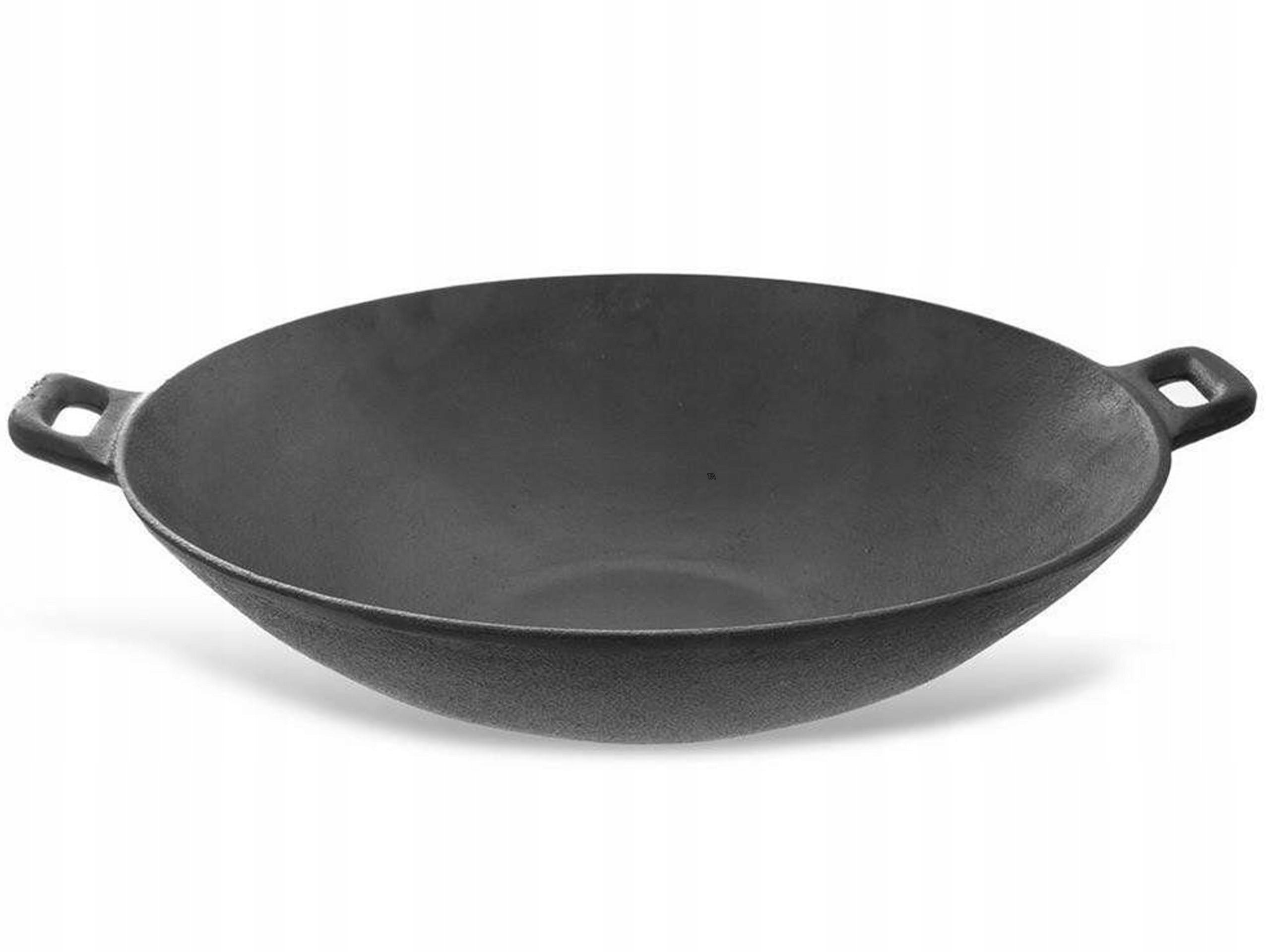 CAST IRON WOK PAN LARGE CHINESE ASIAN 30 CM