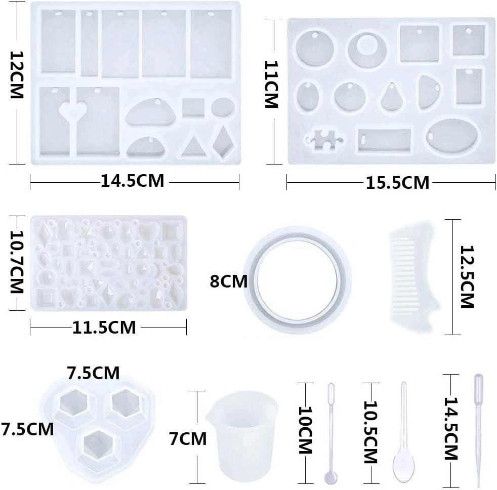CASTING JEWELRY SET 129PCS SILICONE RESIN MOLDS Brand no brand