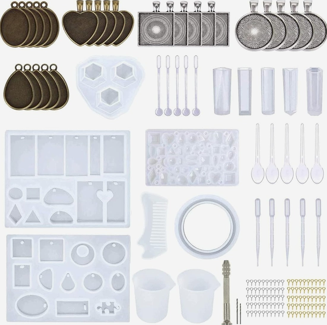 CASTING JEWELRY SET 129PCS SILICONE RESIN MOLDS