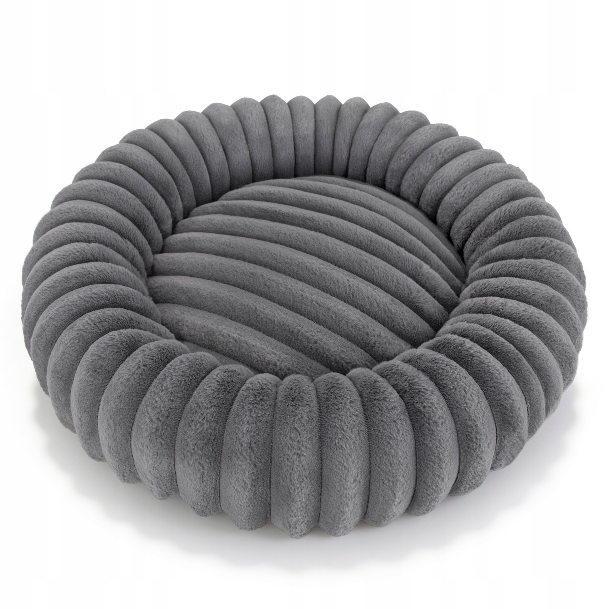 CAT AND DOG BED ROUND 60 CM SOFT ENVELOPING RABBIT FUR Packaging status original