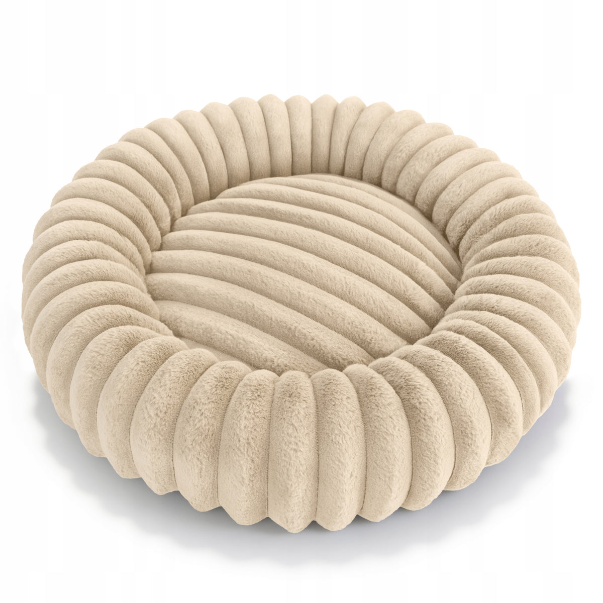 CAT AND DOG BED ROUND 60 CM SOFT ENVELOPING RABBIT FUR Packaging status original