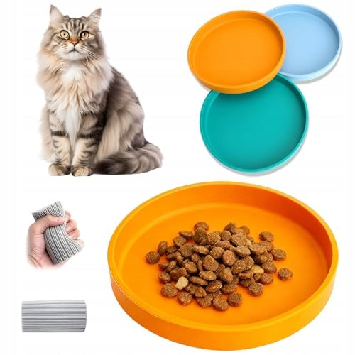CAT BOWLS SILICONE FLAT SET OF 3 PIECES 18 CM COLORFUL Silicone Manufacturer code Bez marki