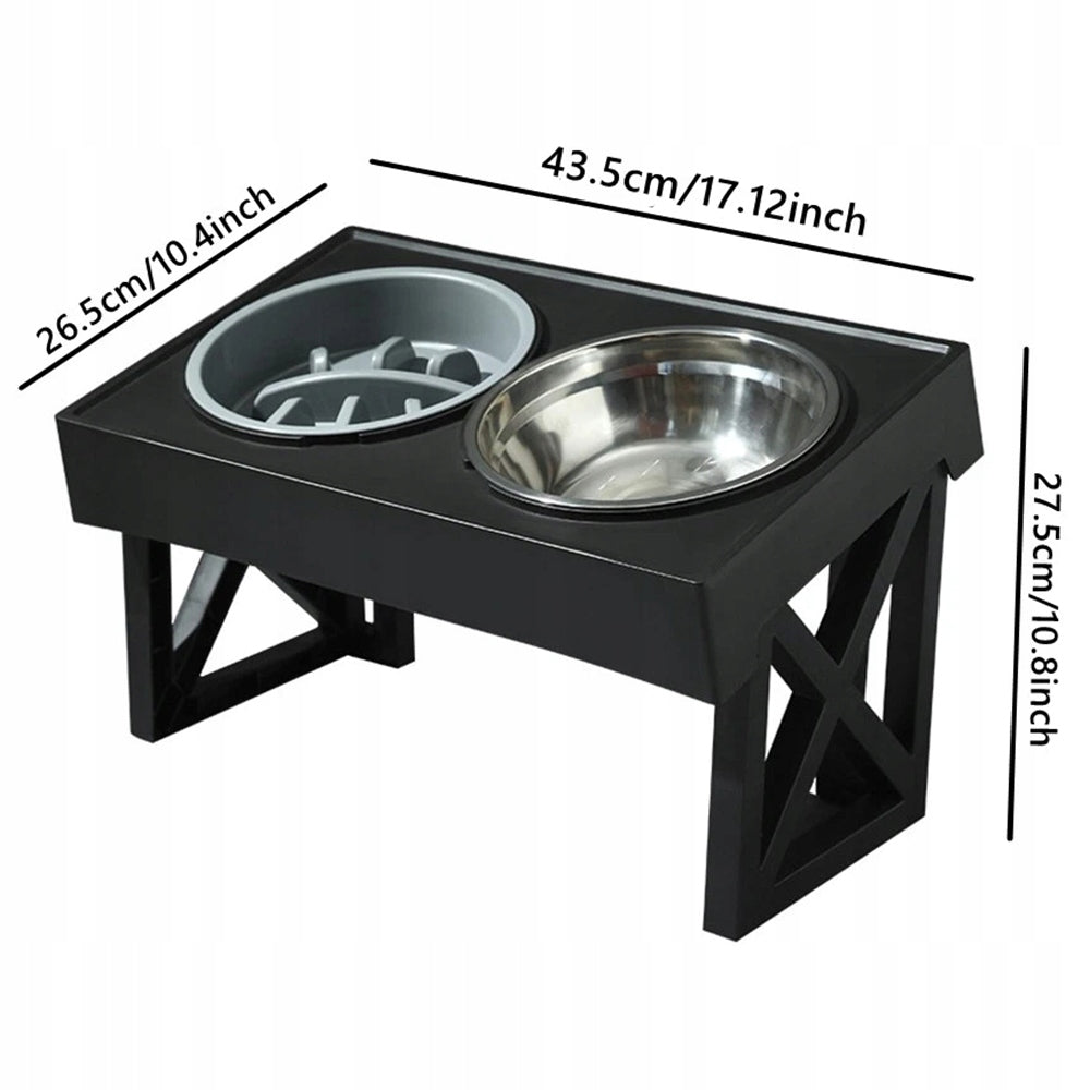CAT DOG BOWL ELEVATED DOUBLE ON STAND 2x LARGE STAINLESS STEEL Brand no brand