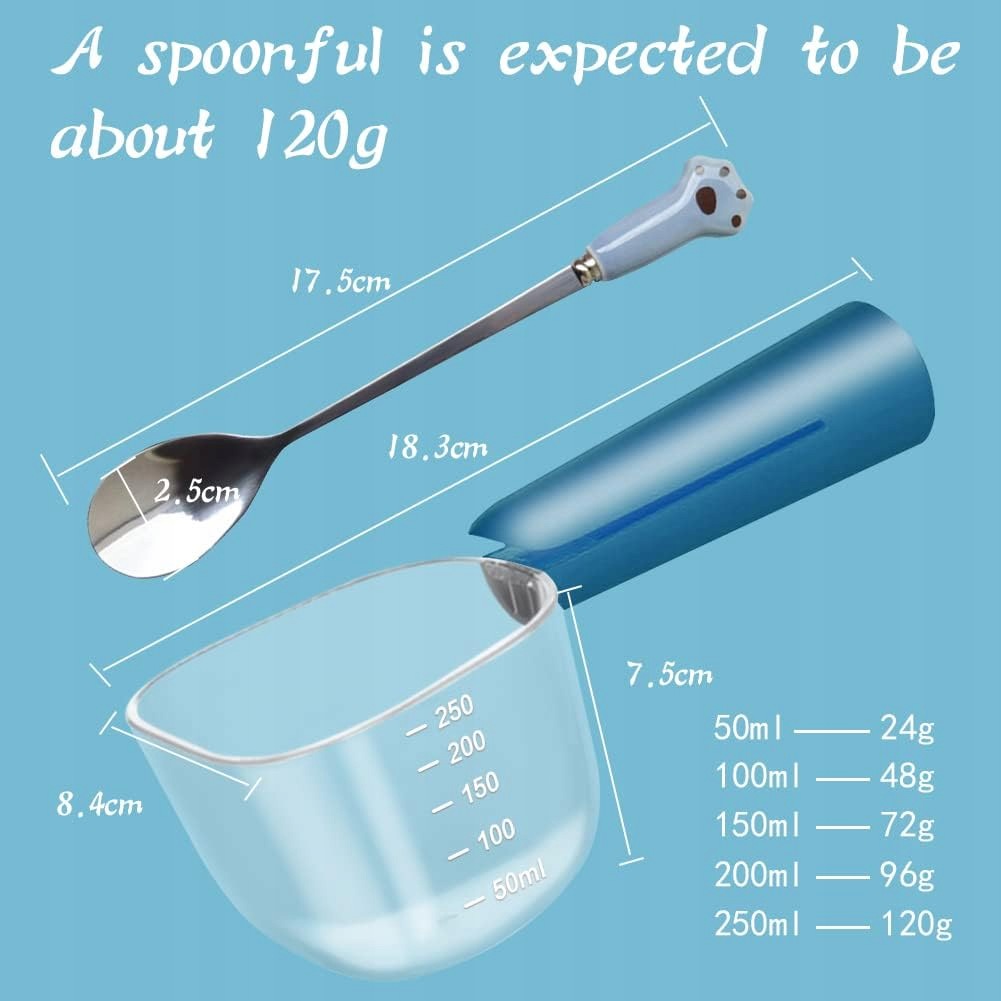 CAT DOG FOOD SCOOP 120G WITH CLIP SCALE SET Brand no brand