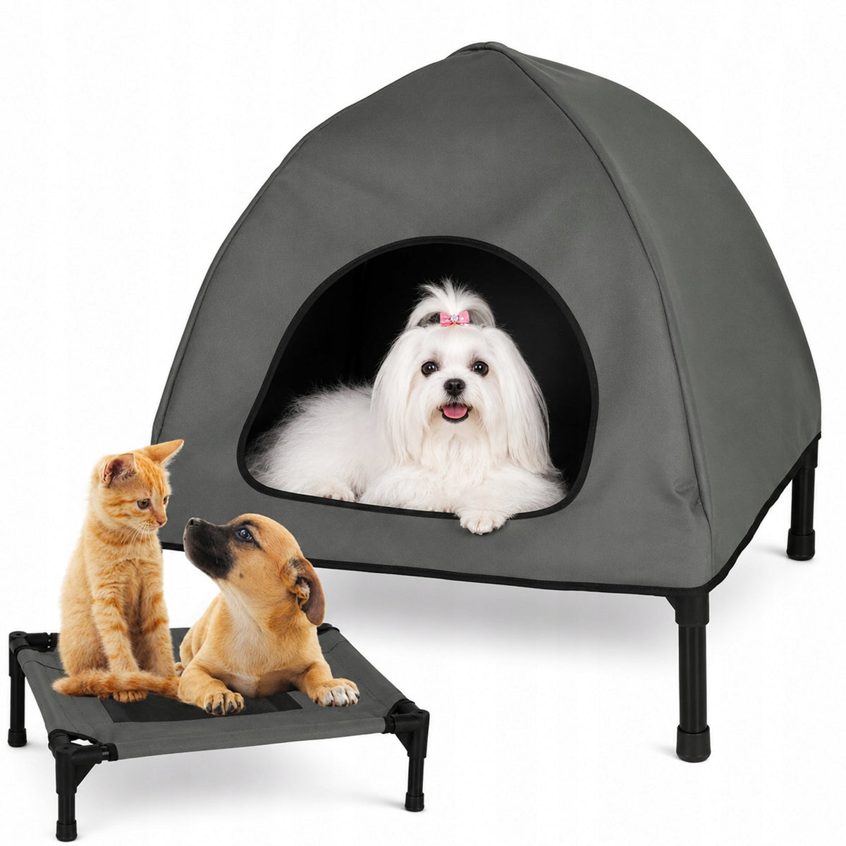 CAT DOG HOUSE TOURIST TENT TRAVEL BED 60x54x44 CANOPY