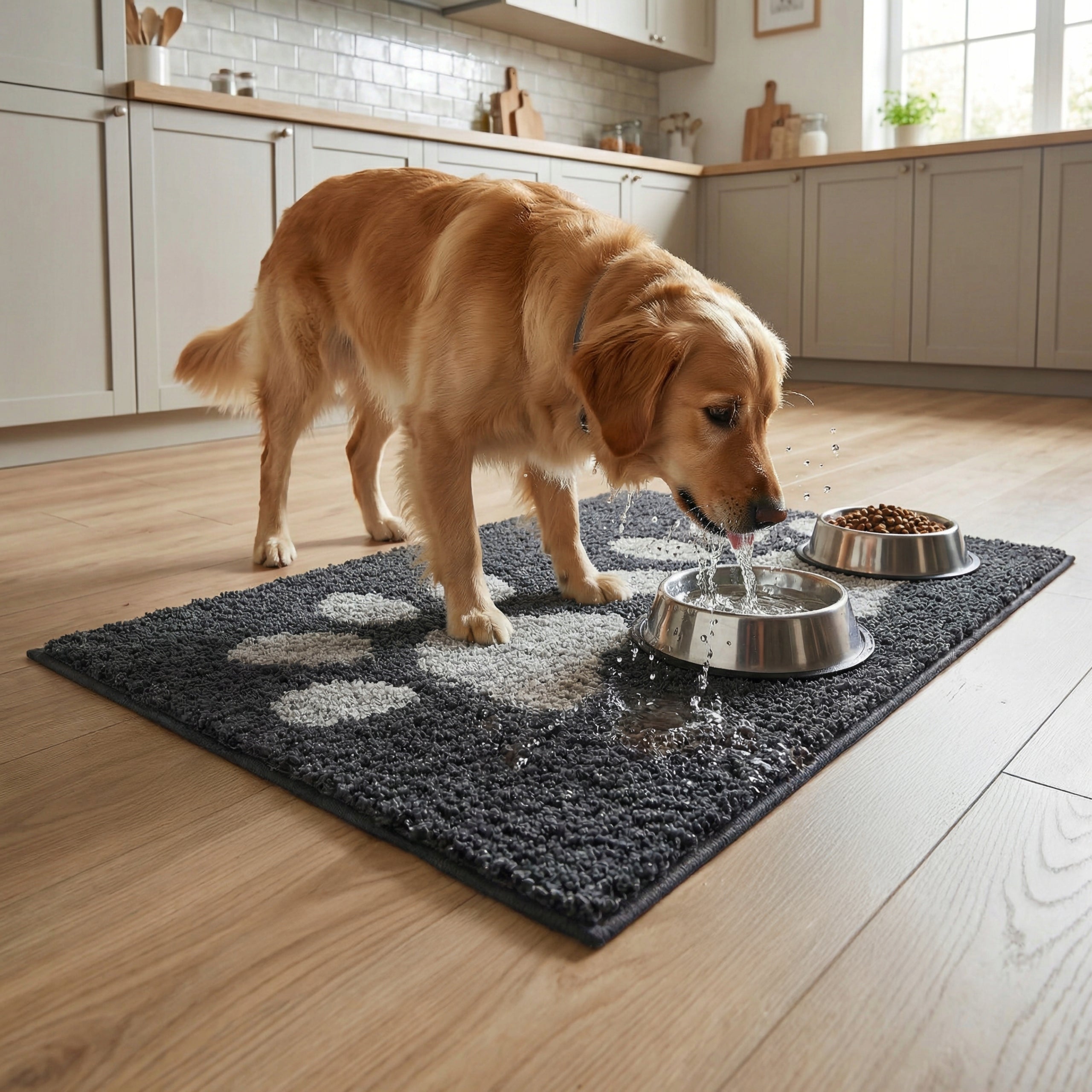 CAT DOG MAT RUG BOWL PAD BED 60X90CM WATERPROOF Packaging status original