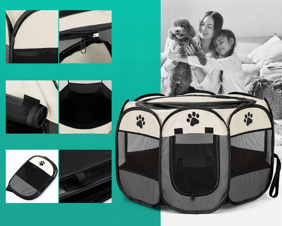 CAT DOG PET PLAYPEN FOR HOME FOLDING VENTILATION WATERPROOF 75x75cm Manufacturer code WYTRZYMAŁY KOJEC MATERIAŁOWY LEGOWISKO 75 CM