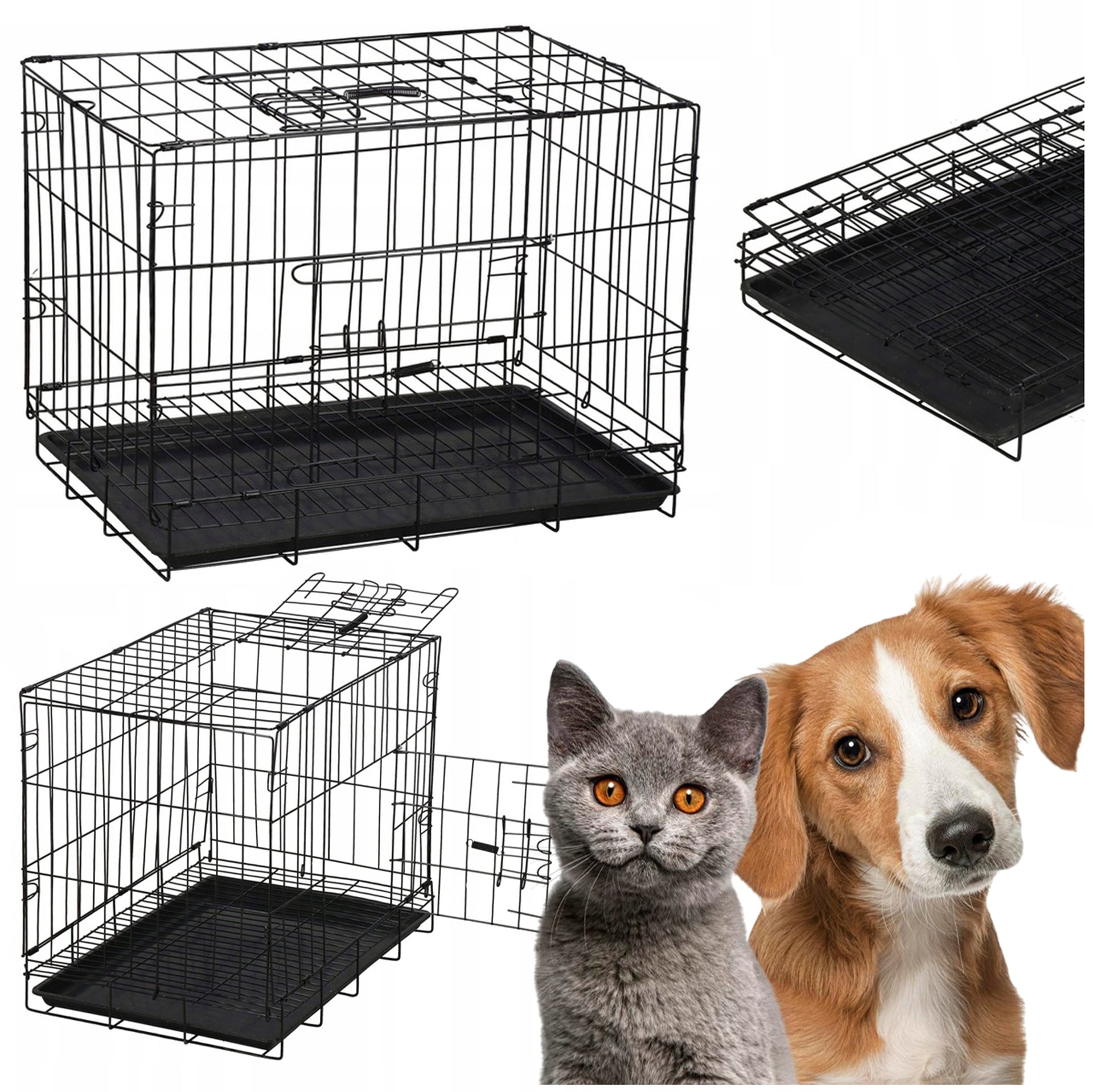 CAT DOG PLAYPEN CAGE STRONG METAL CATWALK FOLDING 50x42x34m