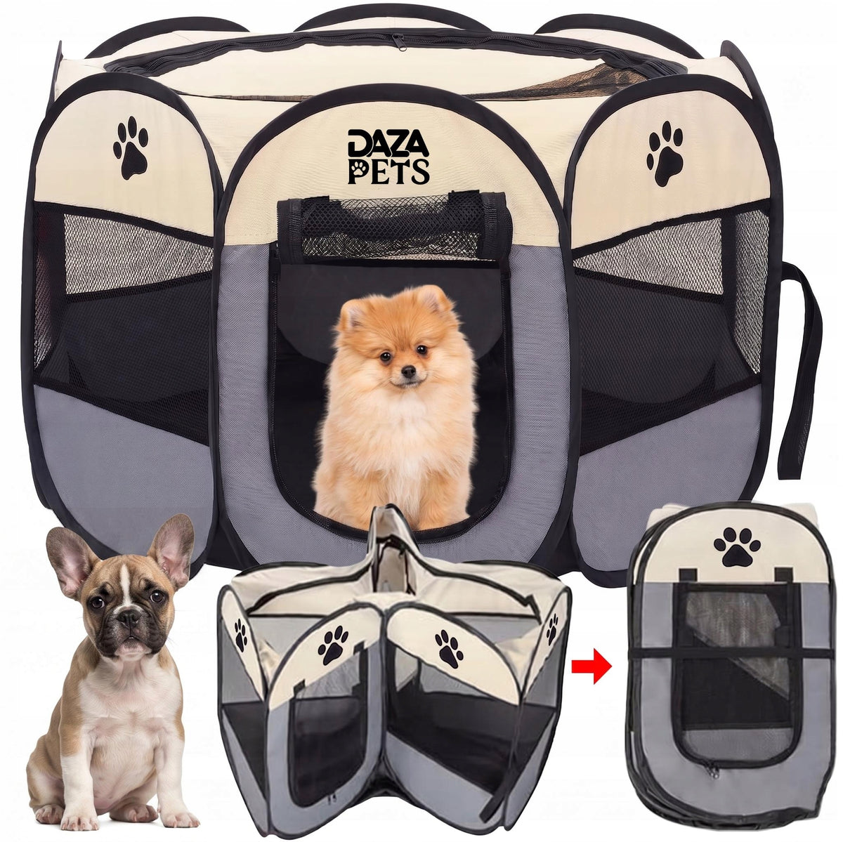 CAT DOG PLAYPEN FOR HOME FOLDABLE PORTABLE WATERPROOF 114x114 XXL