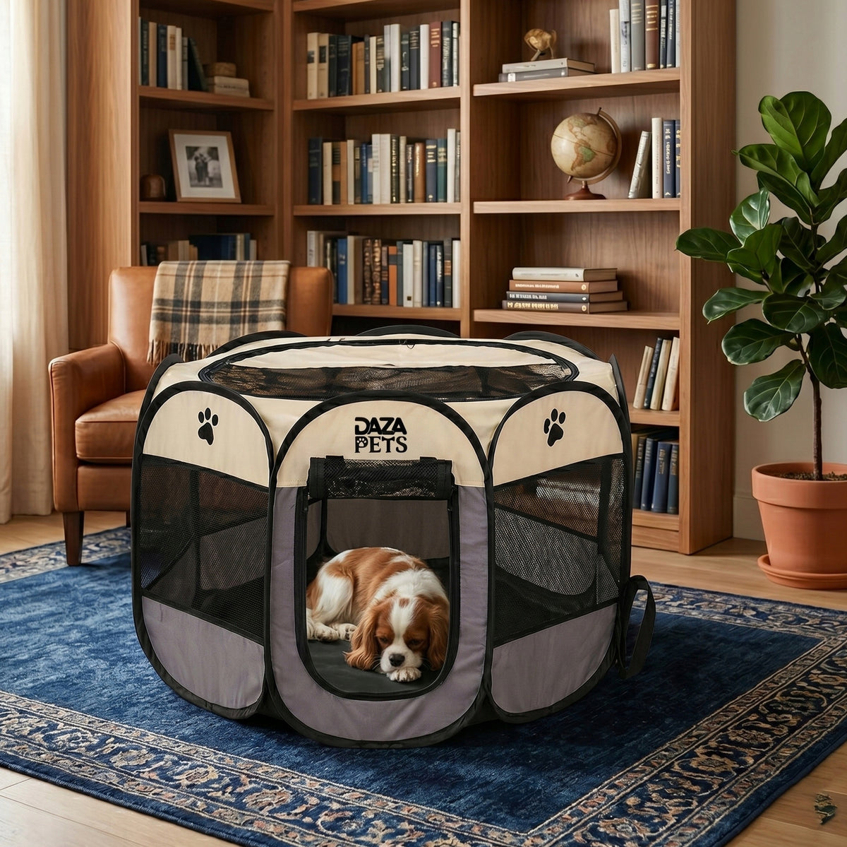 CAT DOG PLAYPEN FOR HOME FOLDING PORTABLE WATERPROOF PAW 73x73x43cm Packaging status original