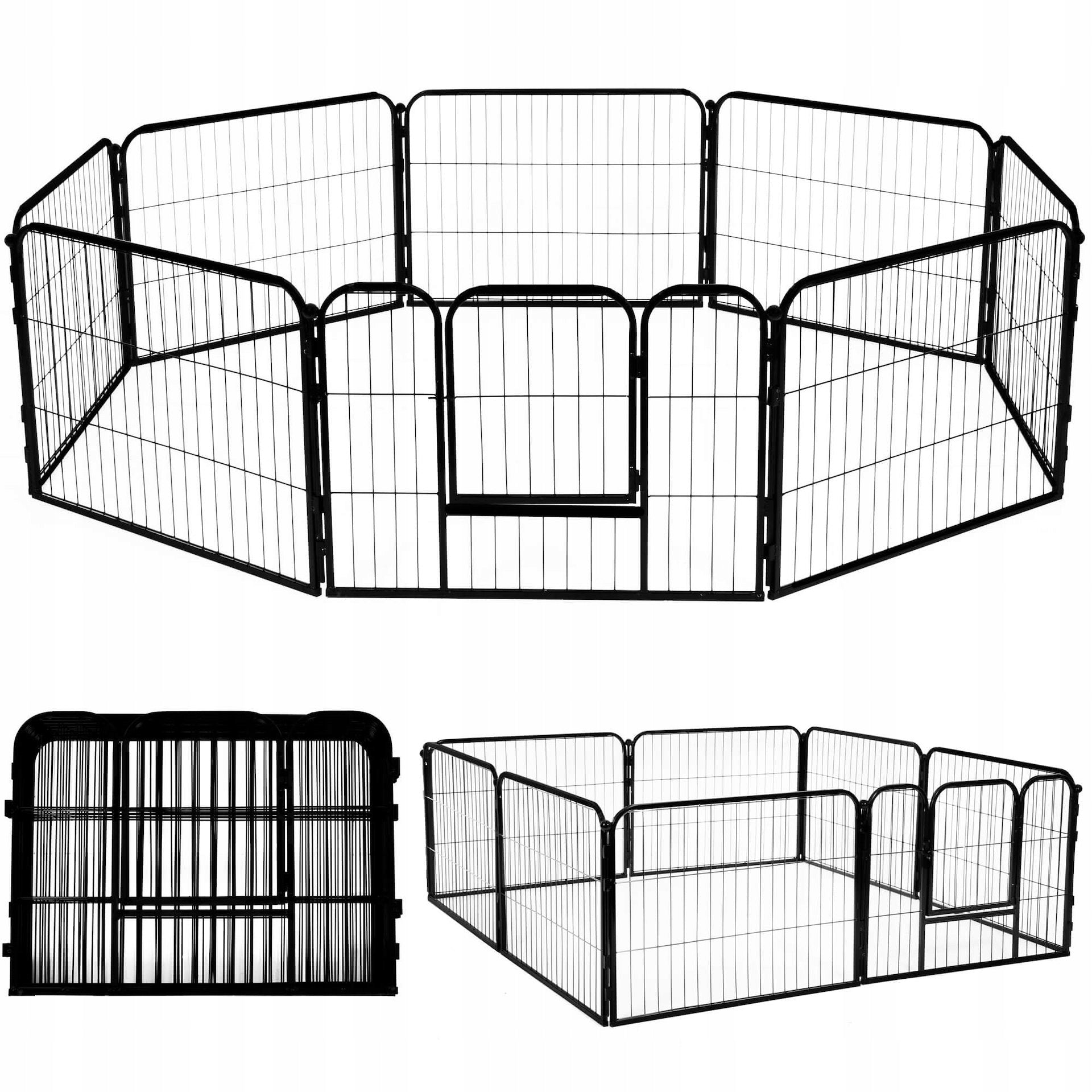 CAT DOG PLAYPEN METAL CAGE LARGE DOG CATWALK STRONG 165x165x60 CM XL Manufacturer code PA1002