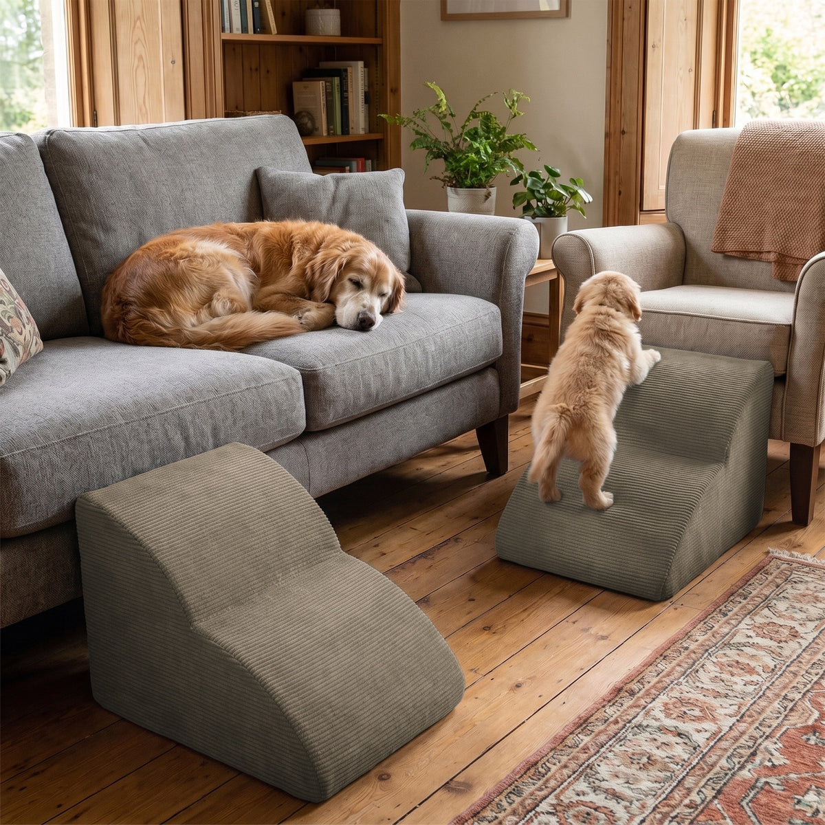 CAT DOG STAIRS TO BED PLATFORM 2 DEGREES 30 CM CORDUROY BROWN Manufacturer code M-ST-3487-214239-P-ST03-30-30-50-C03