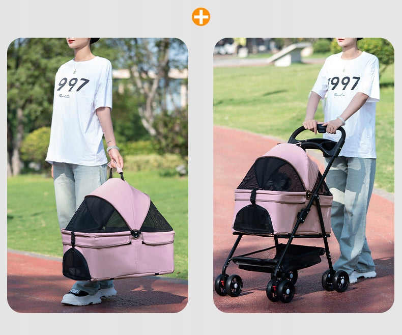 CAT DOG STROLLER FOLDING DETACHABLE TRANSPORTER BLUE Manufacturer code 639616