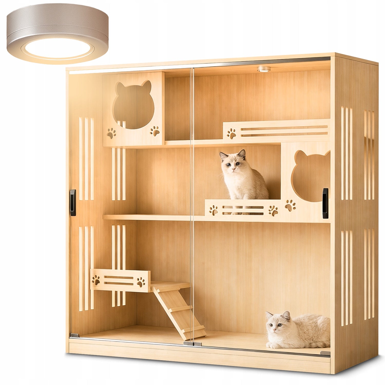 CAT HOUSE BED TOWER BOOTH 3 LEVEL HOUSE CABINET 120x120x40cm