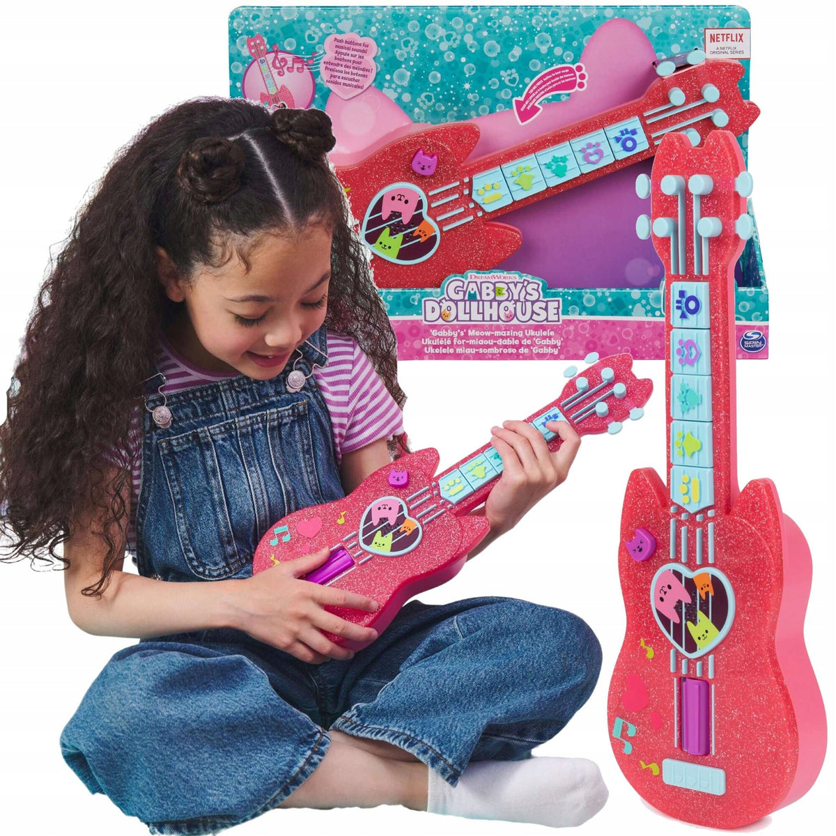CAT HOUSE GABI CAT UKULELE INTERACTIVE GUITAR FOR CHILDREN SAINT/SOUND