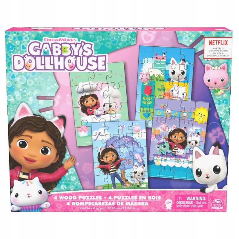 CAT HOUSE GABI GAME WOODEN PUZZLE 4-PACK 4IN1 SET OF 12 16 20 AND 24 EL. EAN (GTIN) 778988494998