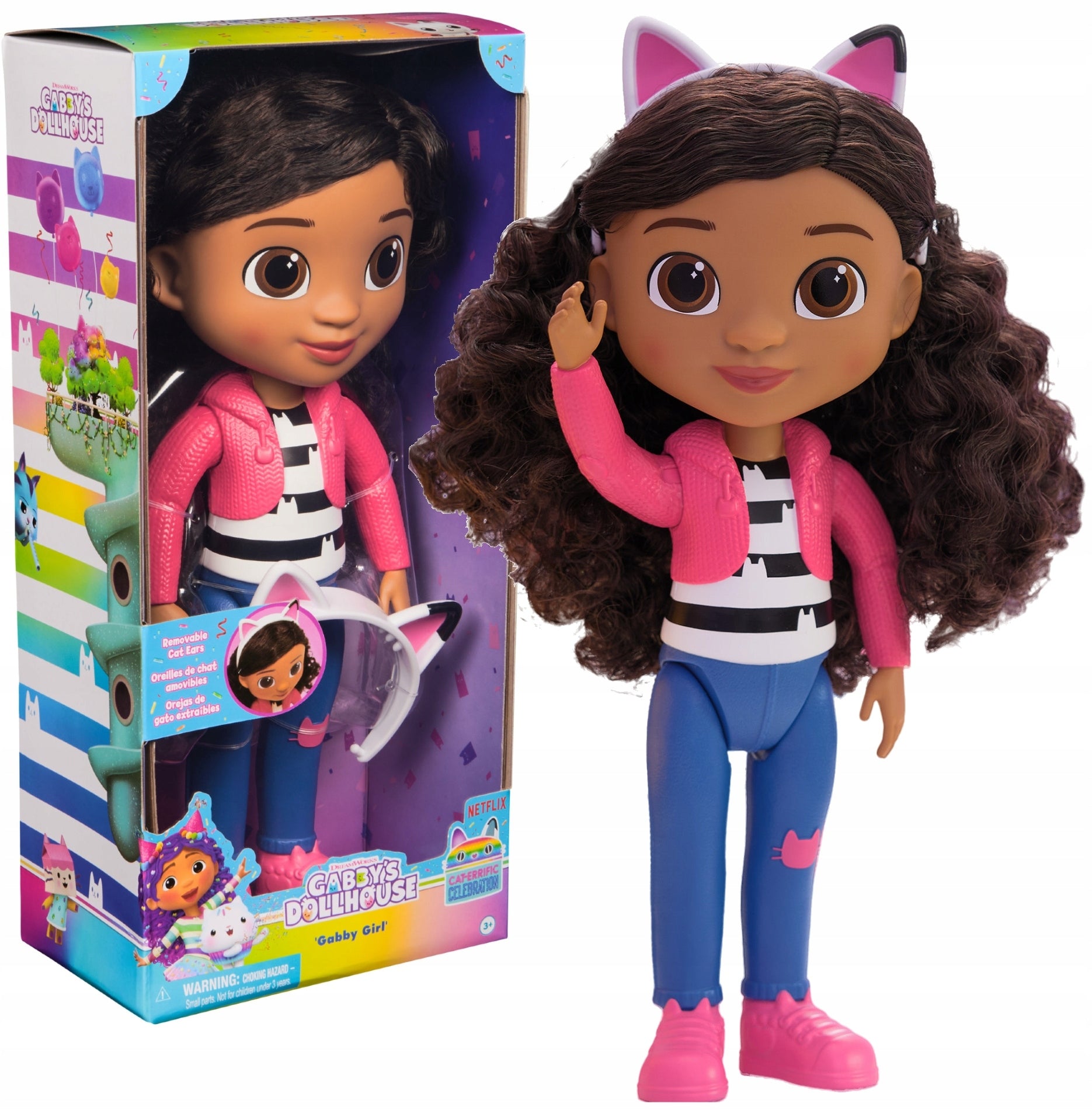 CAT HOUSE GABI LARGE GABBY DOLL WITH HEADBAND CAT EARS 32CM GABBY'S DOLLHOUSE