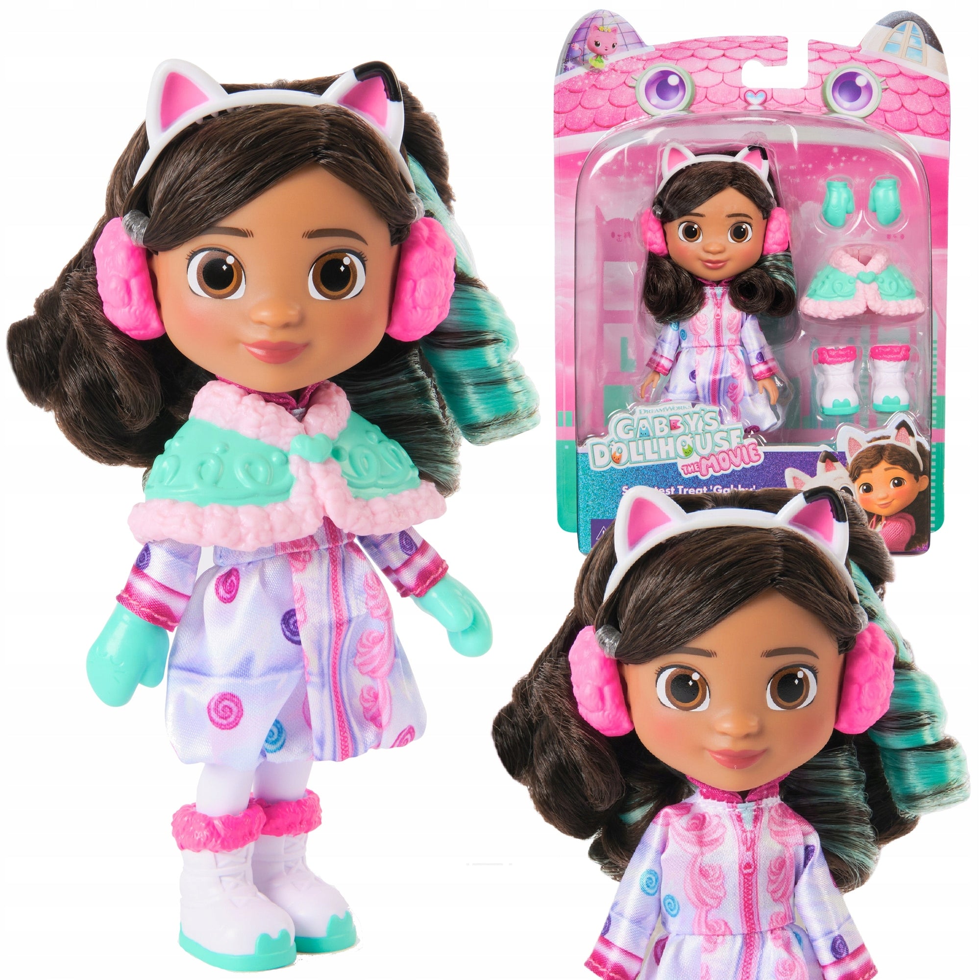 CAT HOUSE GABI MOVIE SWEET GABBY DOLL IN WINTER CLOTHES + ACCESSORIES