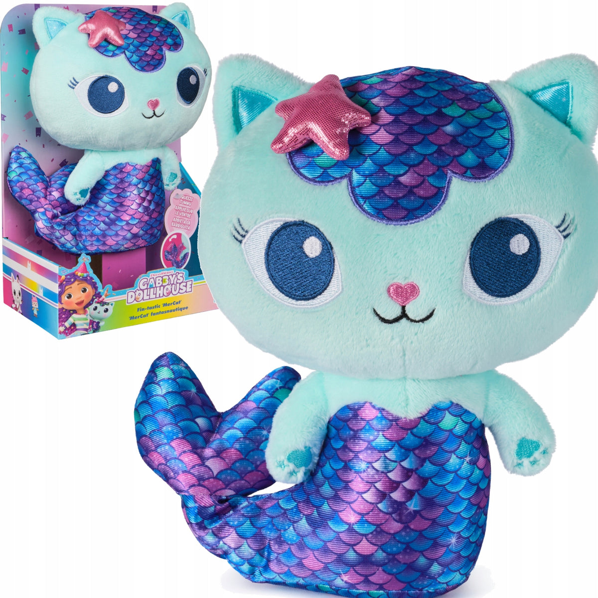 CAT HOUSE GABI PLUSH TOY MERMAID MOVABLE STUFFED ANIMAL MERCAT CUDDLY 25CM