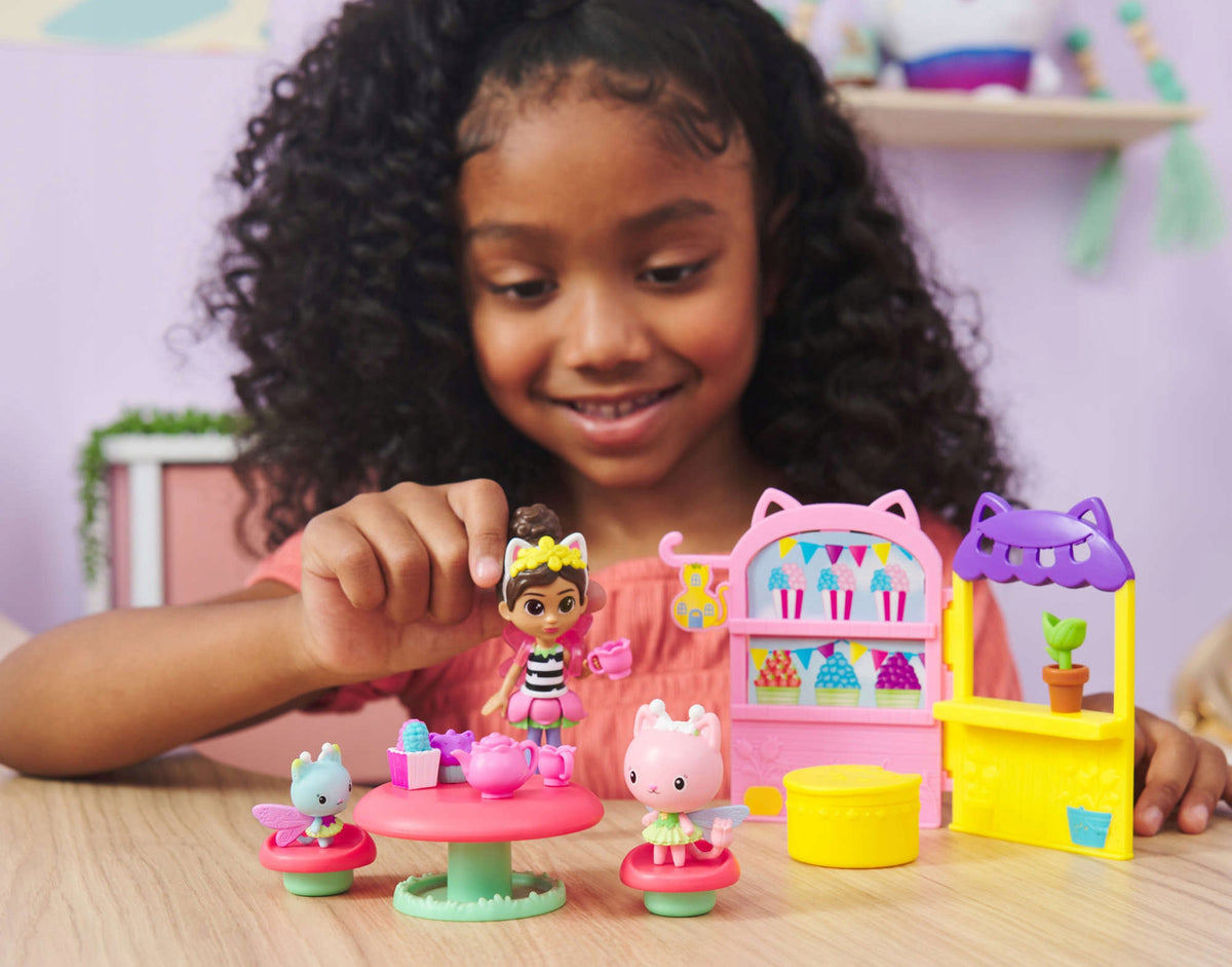 CAT HOUSE GABI SET WIZARD GARDEN + FAIRY FIGURINES SLIDE Packaging status original