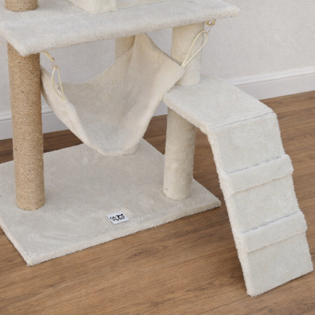 CAT SCRATCHER 125cm High House Bed Post Toy Beige Tree Kind tall scratching post