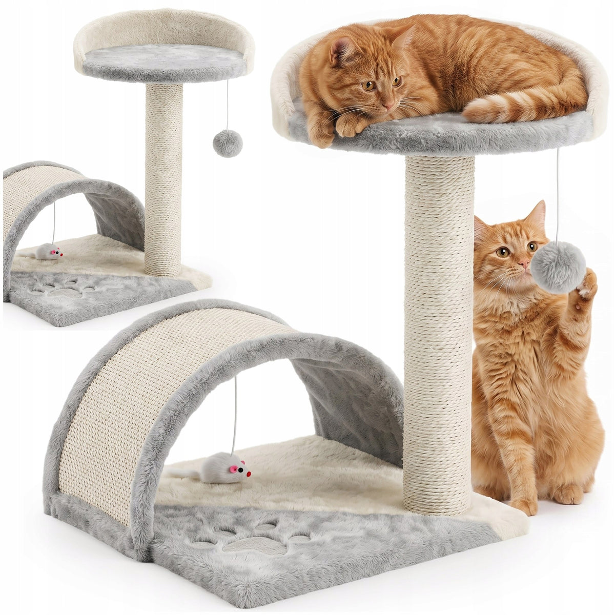 CAT SCRATCHER BED HOUSE BOOTH TOY LARGE POST TOWER 2 LEVELS