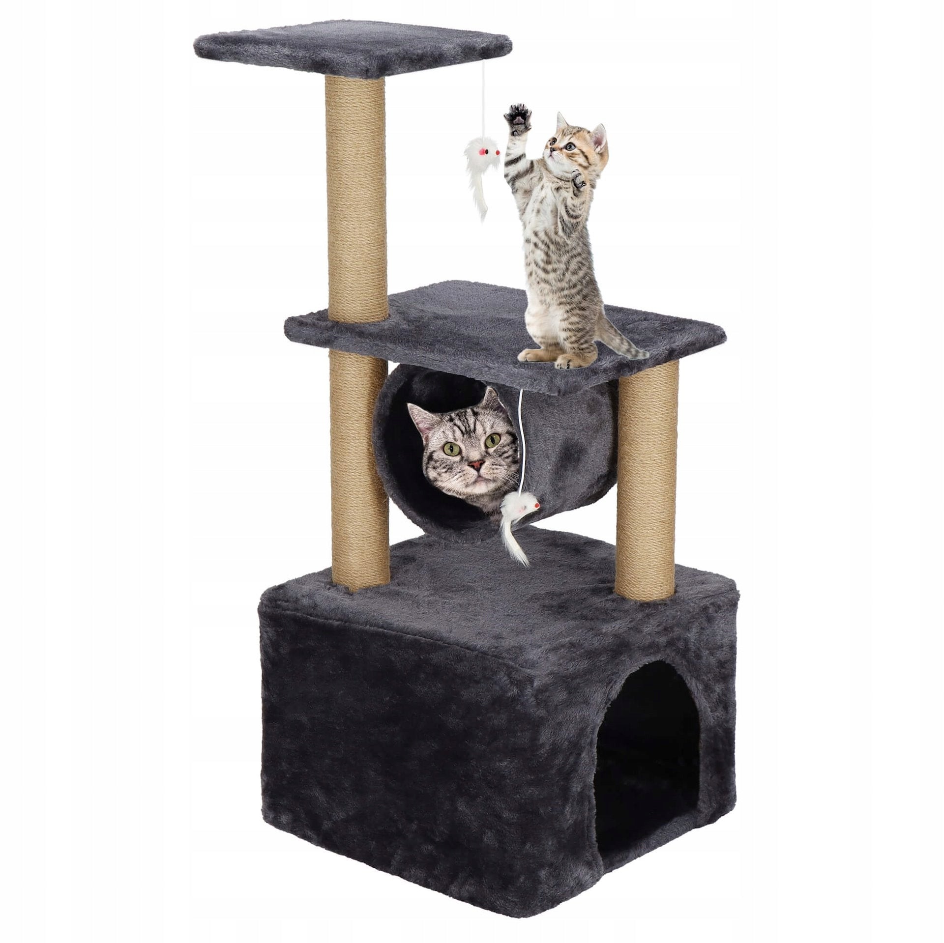 CAT SCRATCHER BED LARGE COTTAGE toy POST SIZAL BOOTH 5 LEVELS Packaging status original