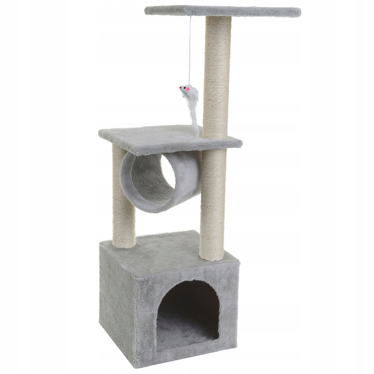 CAT SCRATCHER COTTAGE BED SCRATCHING POST TOY TOWER SISAL 92cm EAN (GTIN) 5907771364131