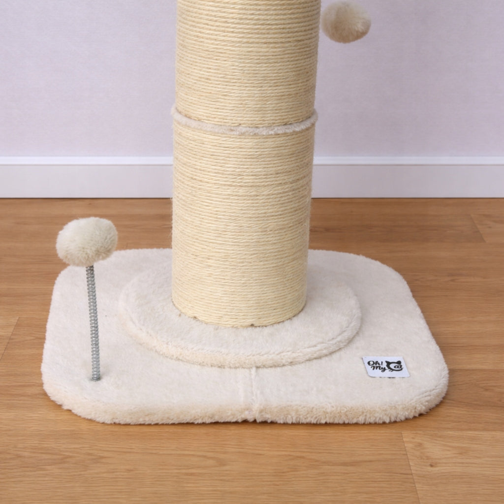 CAT SCRATCHER Cream ~PREMIUM! DIAMETER Post THICK Toy BED Trade name DRAPAK DLA KOTA Stojący słupek Drapania GRUBY Zabawka LEGOWISKO SIZAL 60cm