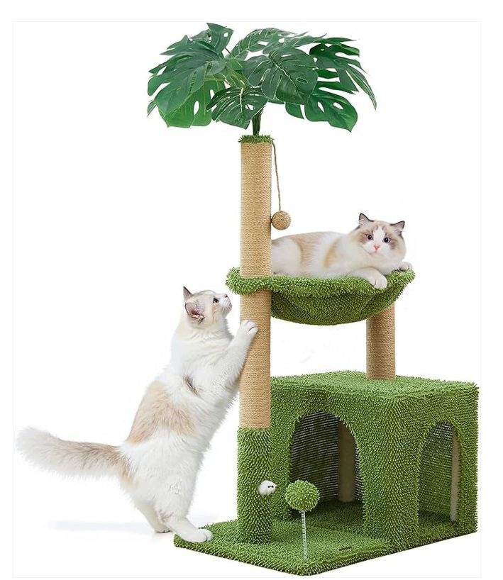 CAT SCRATCHER HOUSE BED SCRATCHING POST TOY 51F
