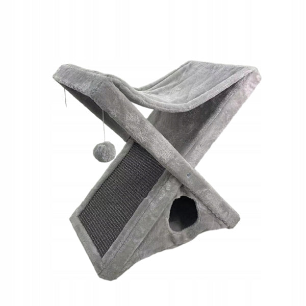 CAT SCRATCHER HOUSE BED + TOY Brand no brand