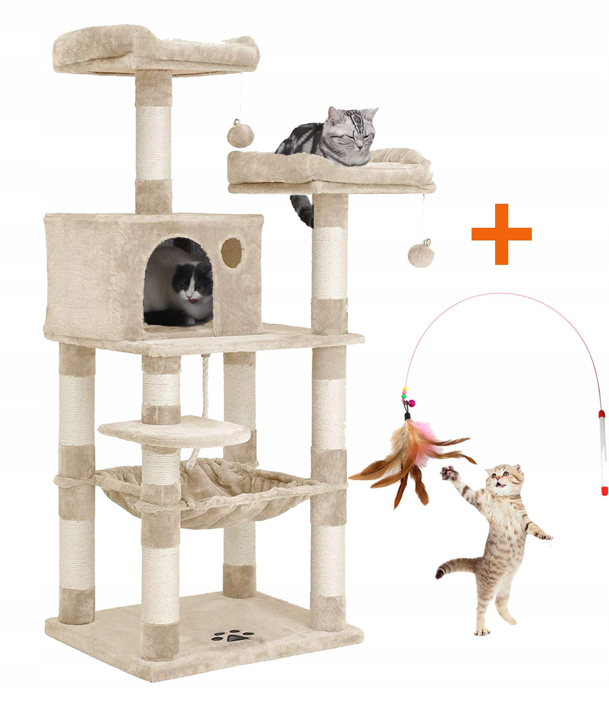 CAT SCRATCHER HOUSE BOOTH TREE TOWER XXL 146cm