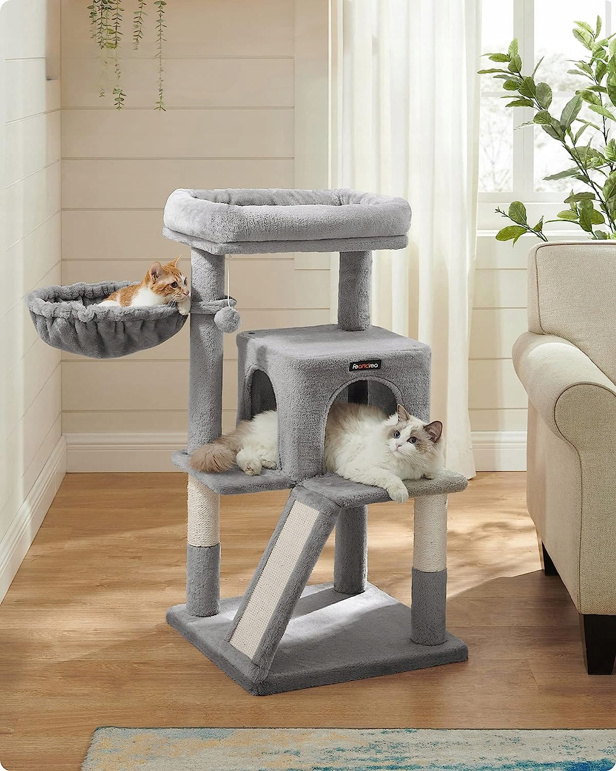 CAT SCRATCHER STABLE BED TOWER POST COTTAGE 3 LEVELS Manufacturer code CATOO-STABILNY-3p-v2