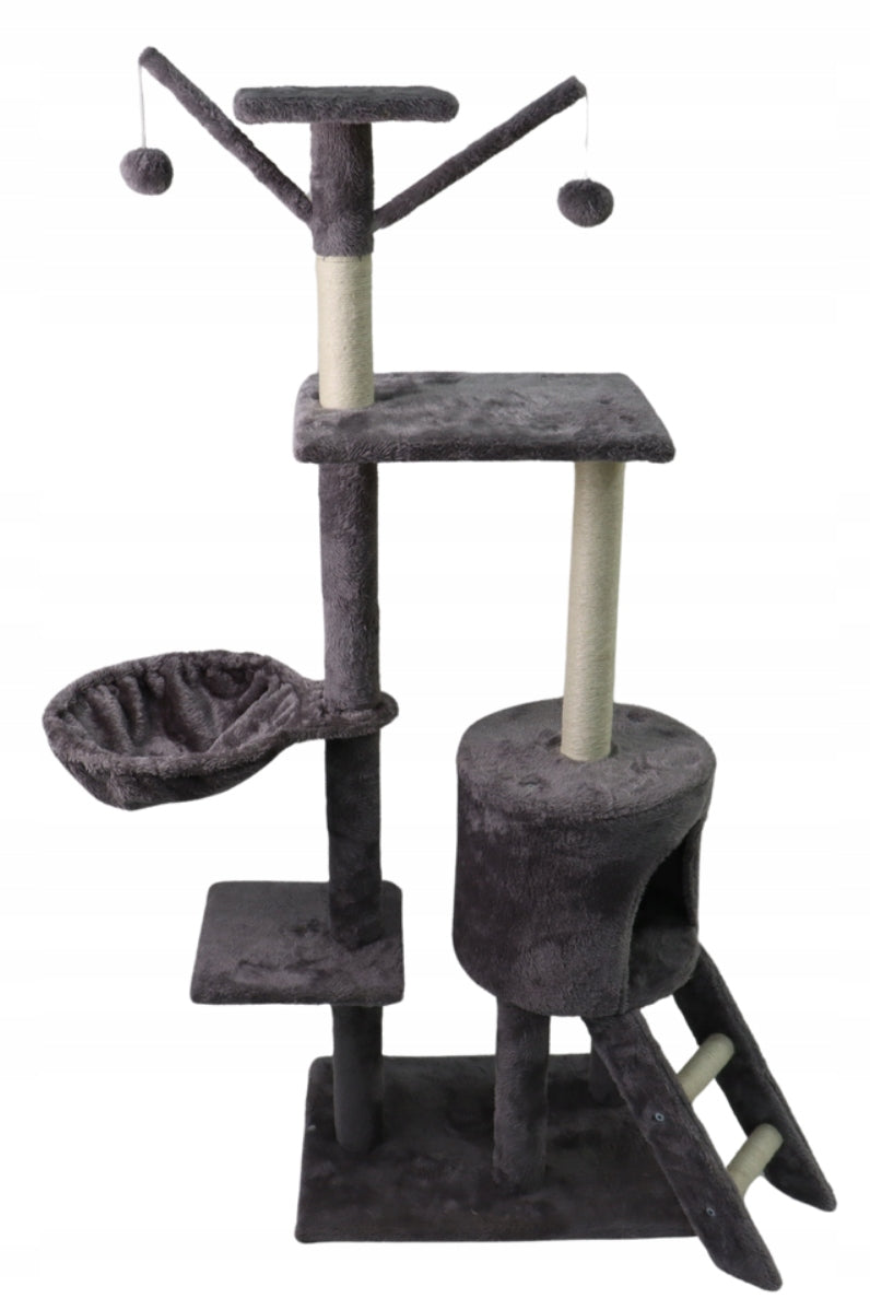 CAT SCRATCHER TOWER HOUSE BALLS ROPE TOY