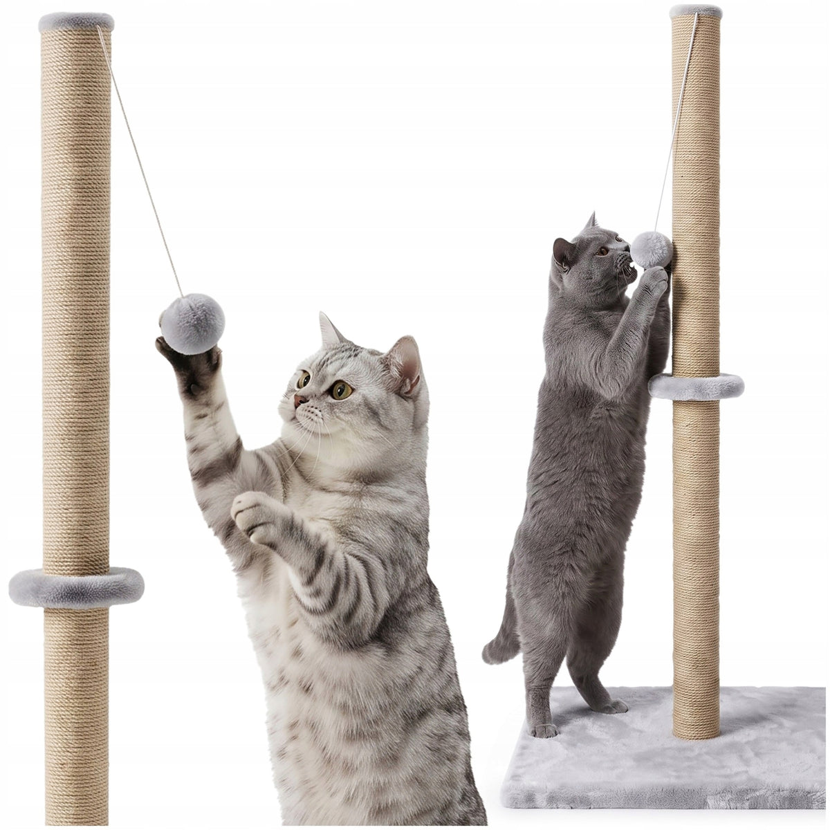 CAT SCRATCHER TOWER POST HIGH LARGE SISAL STRING +TOY BED