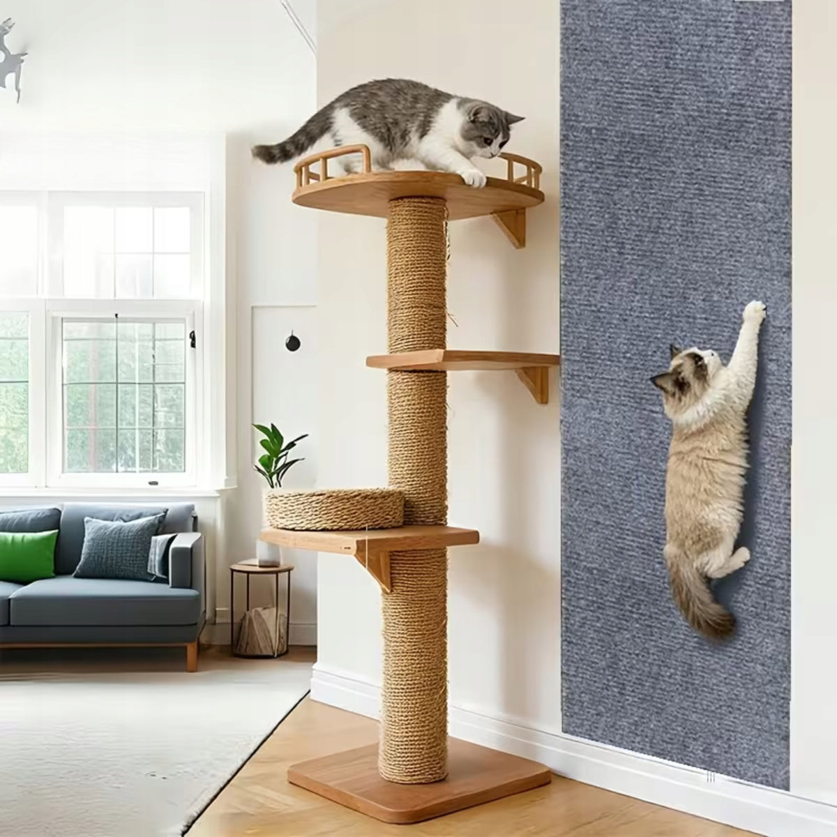 CAT SCRATCHING MAT 100X60 CM SELF-ADHESIVE XL PROTECTION FOR COUCH FURNITURE Brand no brand