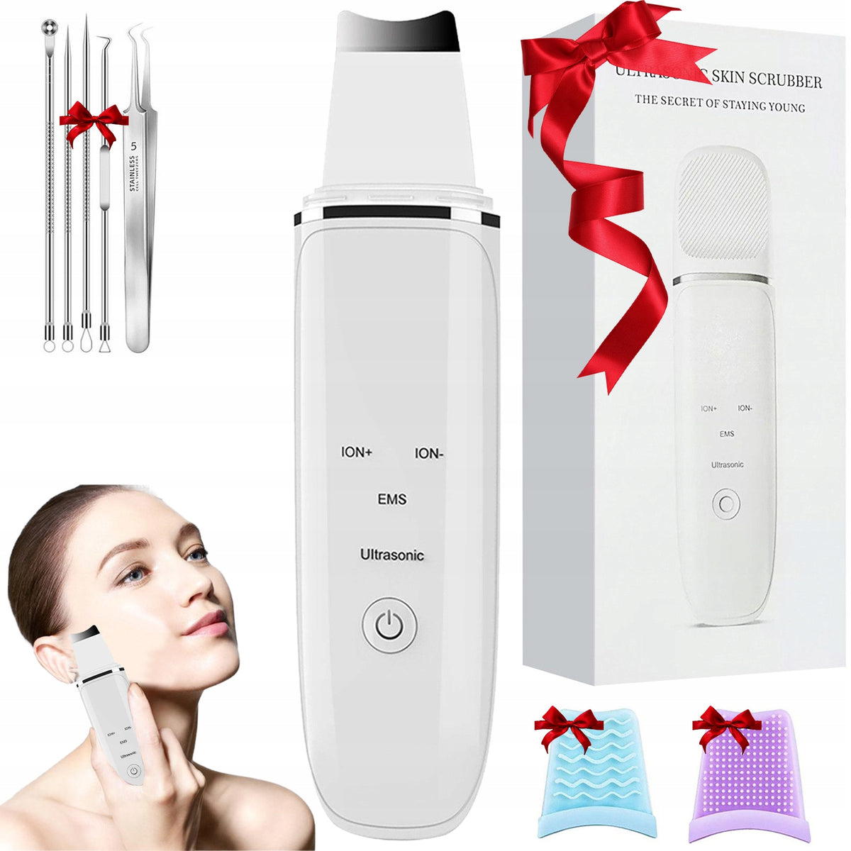 CAVITATION PEELING CORDLESS 4in1EMS IONTOPHORESIS SONOPHORESIS FACE PEELING