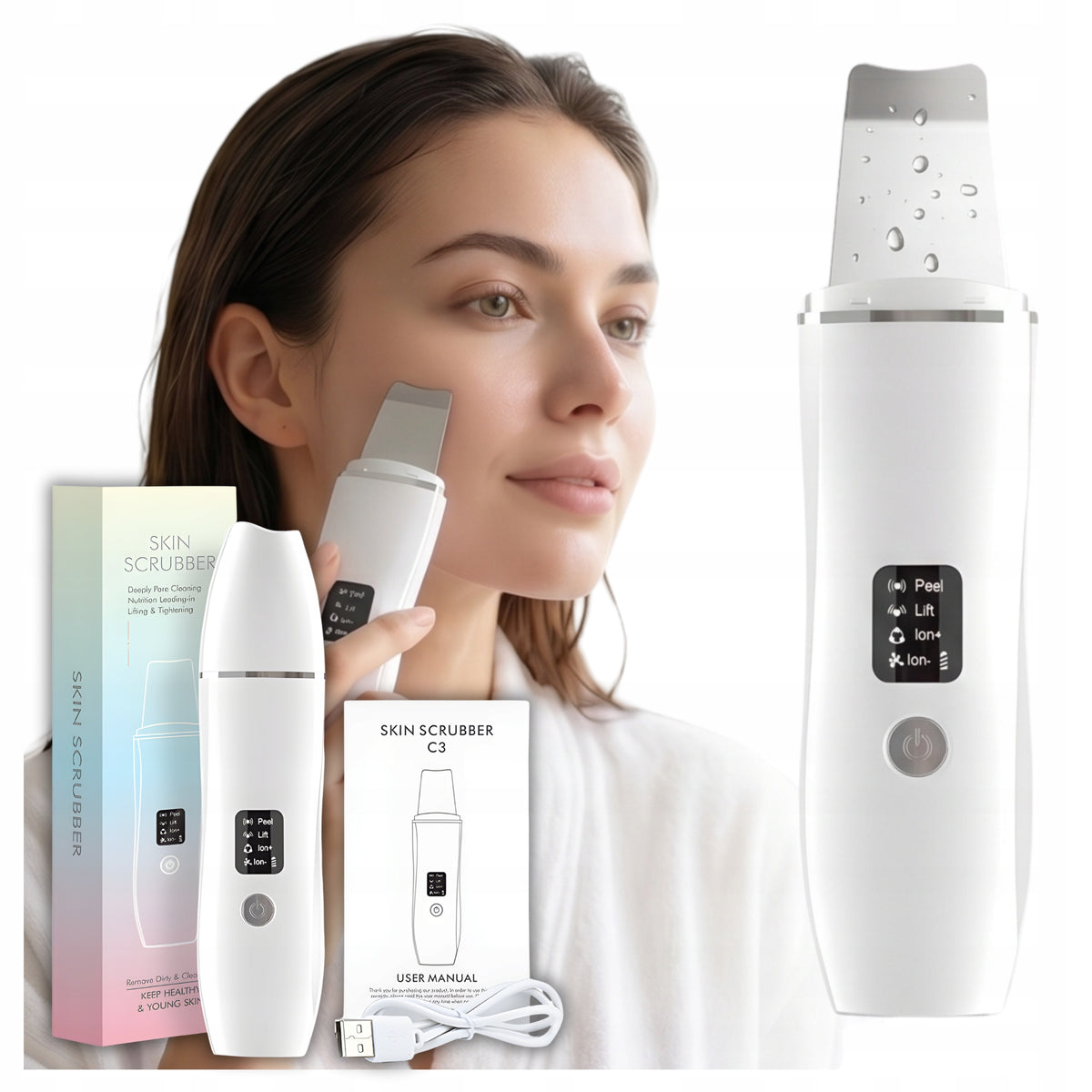 CAVITATION PEELING FOR FACE SONIC LIFTING SMOOTHING IONTOPHORESIS