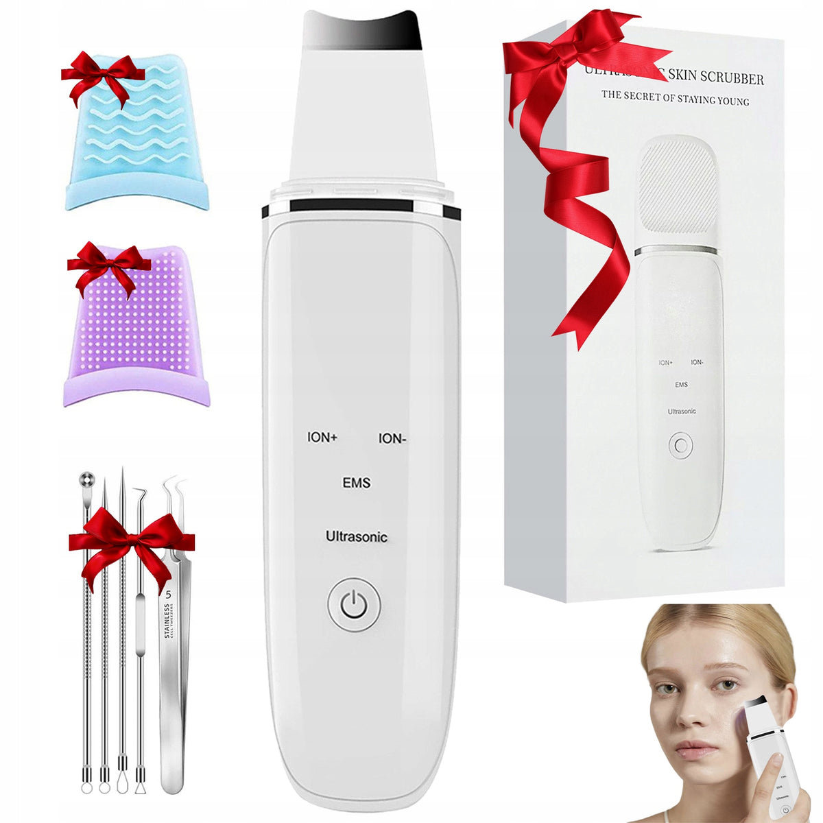 CAVITATION PEELING IN 4IN1 IONTOPHORESIS SONOPHORESIS+CLEANING SET