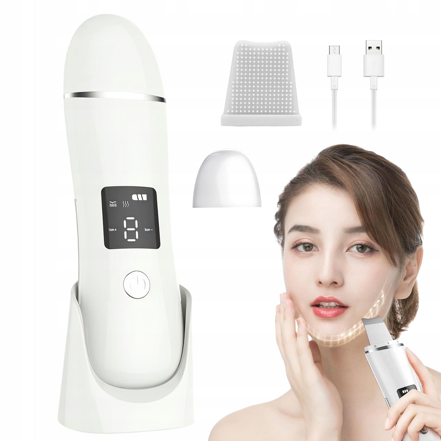 CAVITATION PEELING WIRELESS EMS IONOPHERESIS SONOPHERESIS FOR FACE
