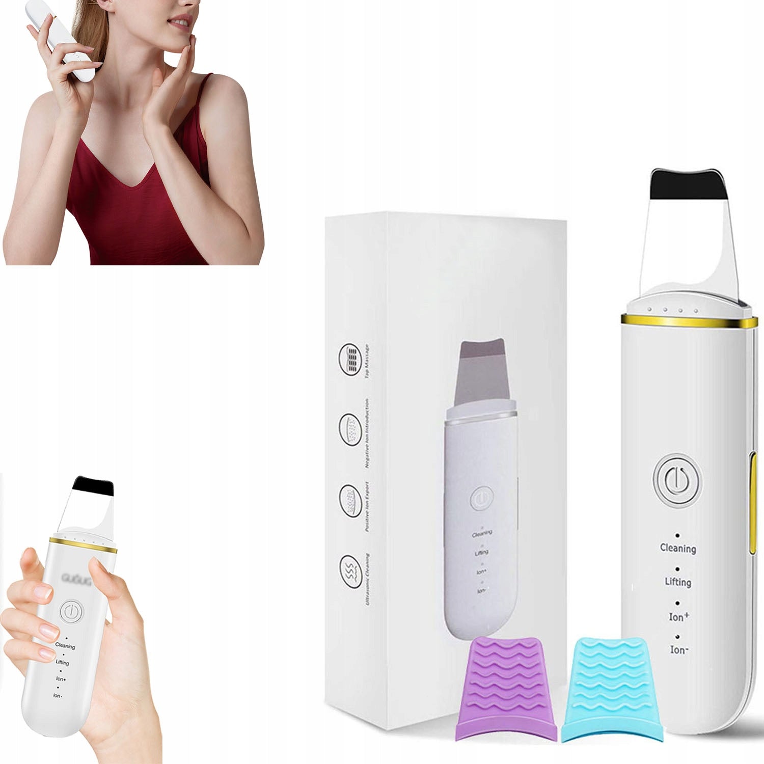 CAVITATION PEELING WIRELESS FACE PILING SONOPHORESIS IONTOPHORESIS