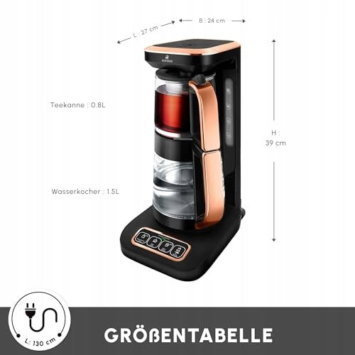 ÇAYSEVER ROBOTEA PRO 4 IN 1 AUTOMATIC GLASS TEA KETTLE Brand PRO