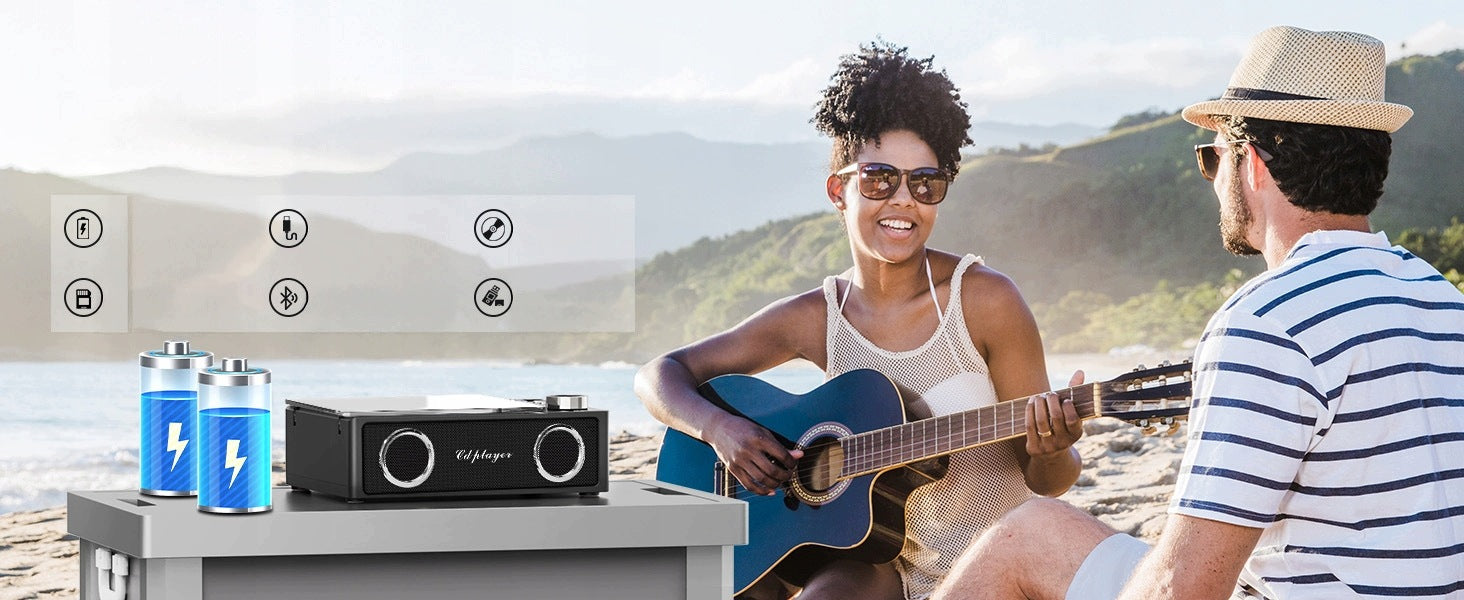 CD PLAYER WITH BLUETOOTH TRANSMISSION TO WIRELESS HEADPHONES Packaging status original