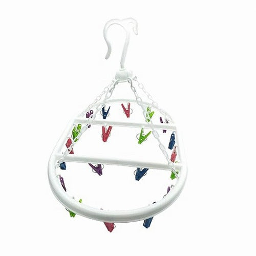 CEILING CLOTHES DRYER OVAL STAND UNDERWEAR PVC 20 CLIPS steel