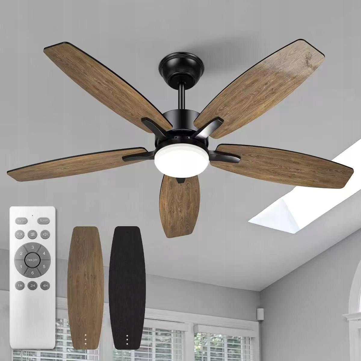 CEILING FAN CEILING LIGHT 6 SPEED 42" WITH TIMER + REMOTE CONTROL