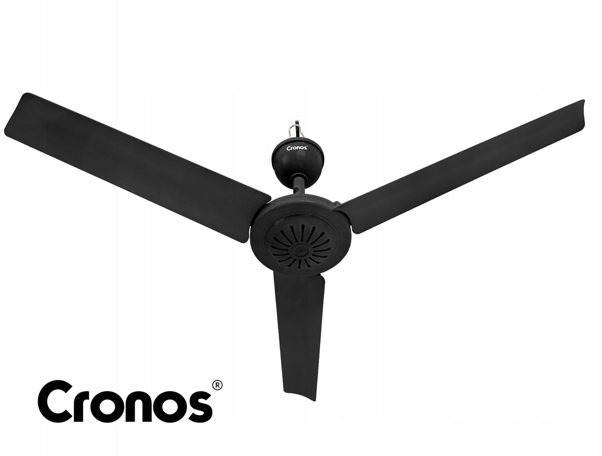 CEILING FAN WITH WINDMILL QUIET BLACK WINDMILL 70cm + PILOT TIMER Packaging status original